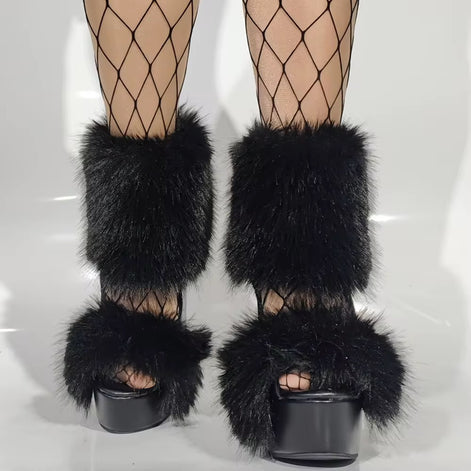 Fur Fantasy Platform Heels