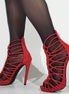 Fire Lace-Up Cage Heels