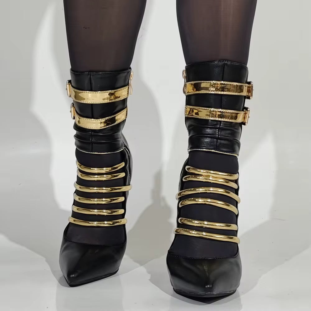 Golden Bondage Heels