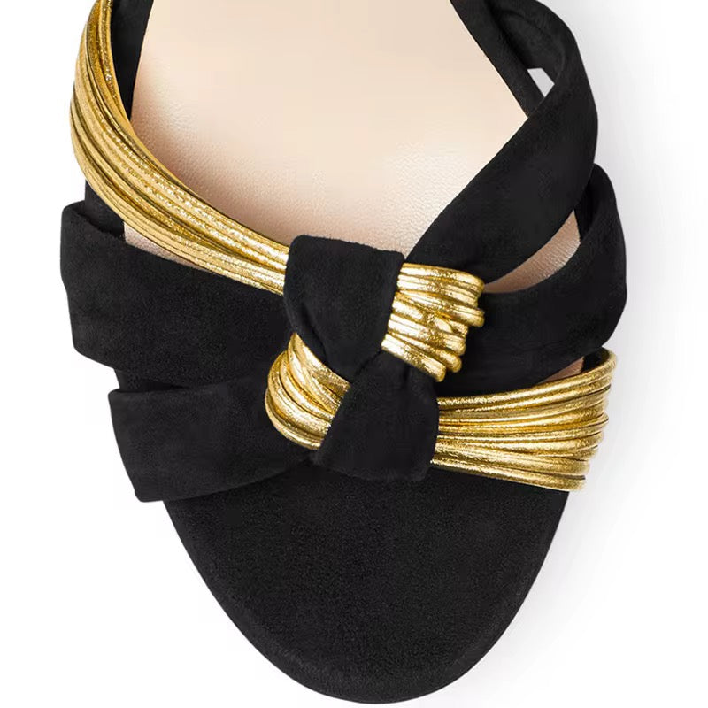 Golden Knot Platform Heels